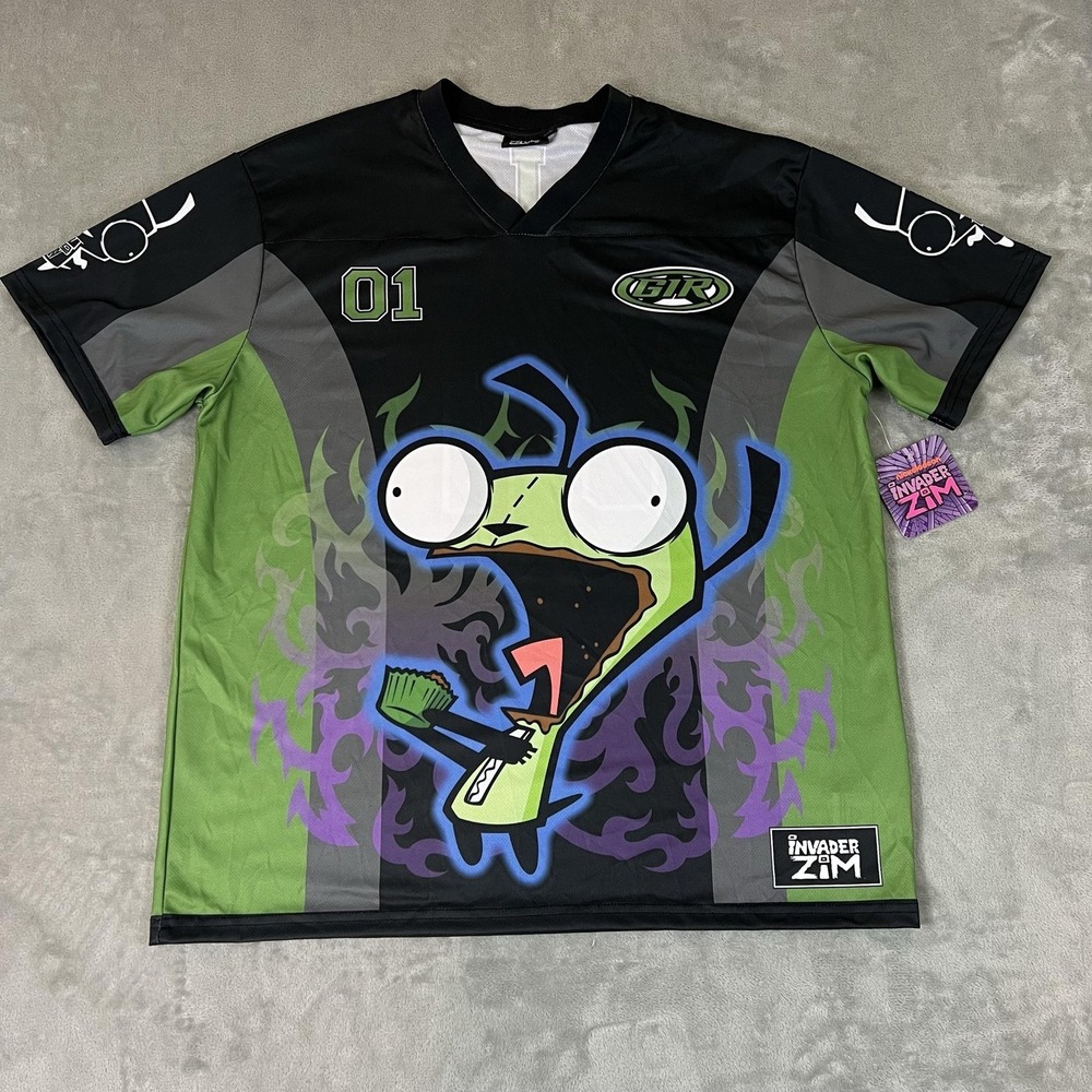 Nickelodeon Invader Zim Shirt Mens Large Multicolor GIR 01 Jersey Graphic Tee